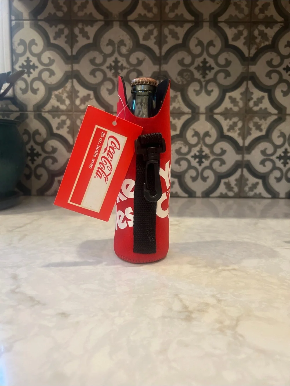NWT- Coca-Cola Red Bottle Sleeve with White 'Yes Coke Yes' Excellent Condition